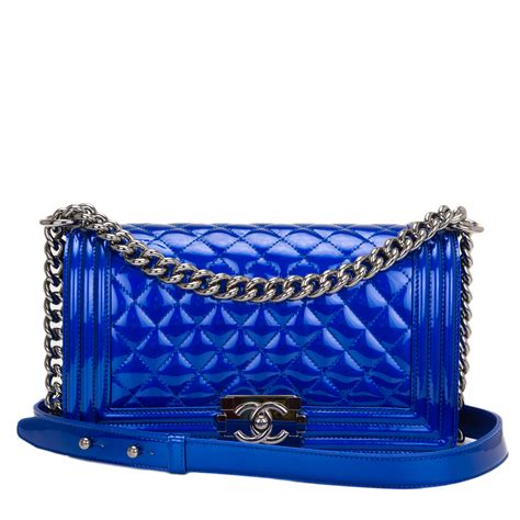 chanel boy bag street style blue|Chanel boy shopping tote.